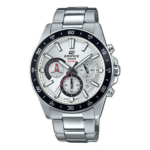 

Часы CASIO EDIFICE Water-Proof BlackFrame Men's Chains Black Waterproof Mens Silver Analog, цвет silver