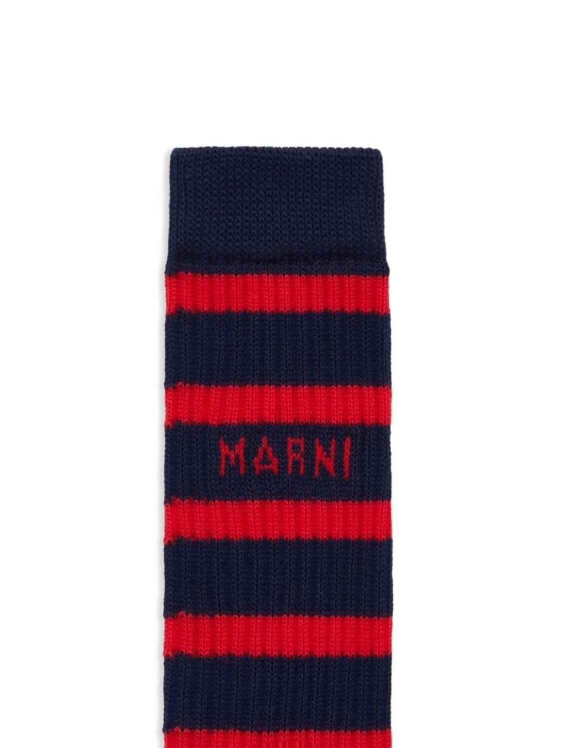 

Marni полосатые носки в рубчик, черный