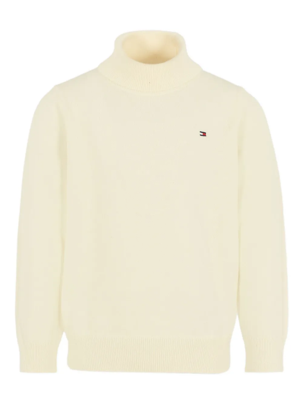 

Хлопковый свитер с воротником-гольф Tommy Hilfiger Junior, нейтральный