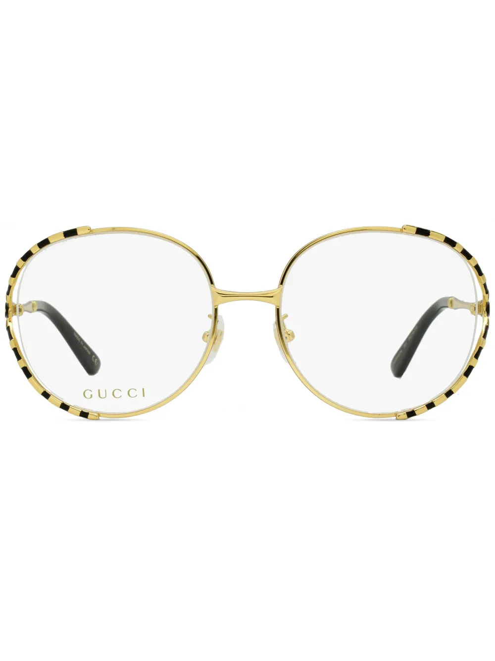 

Очки в круглой оправе Gucci Eyewear, золотой