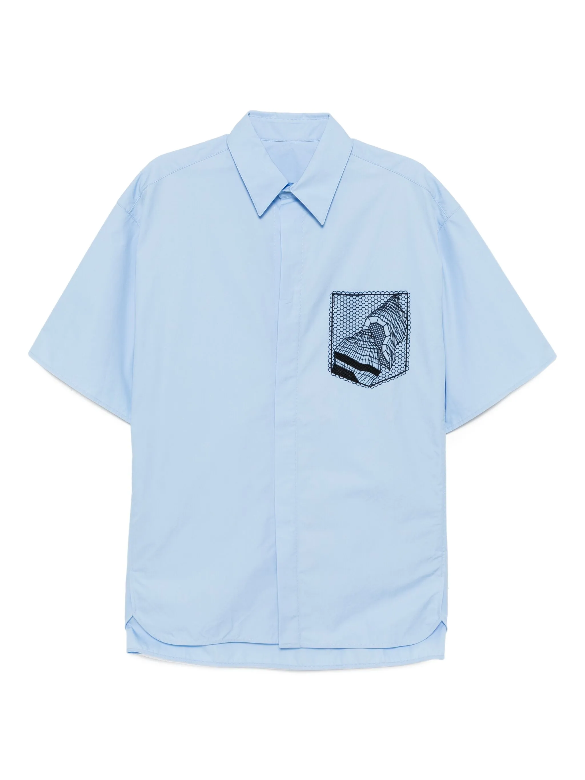 

Рубашка оверсайз с короткими рукавами Croquis, синий