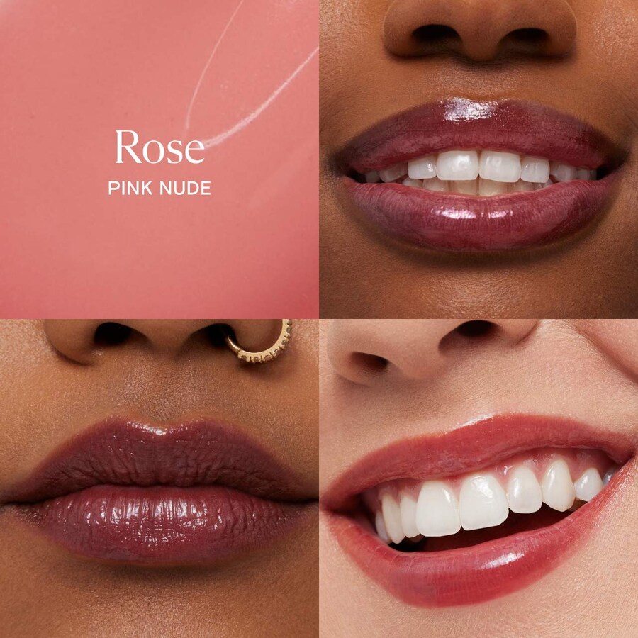 Увлажняющее масло для губ Lassi Lips, стойкий и стойкий эффект Kulfi, 0.14 oz, Rose — фото 2