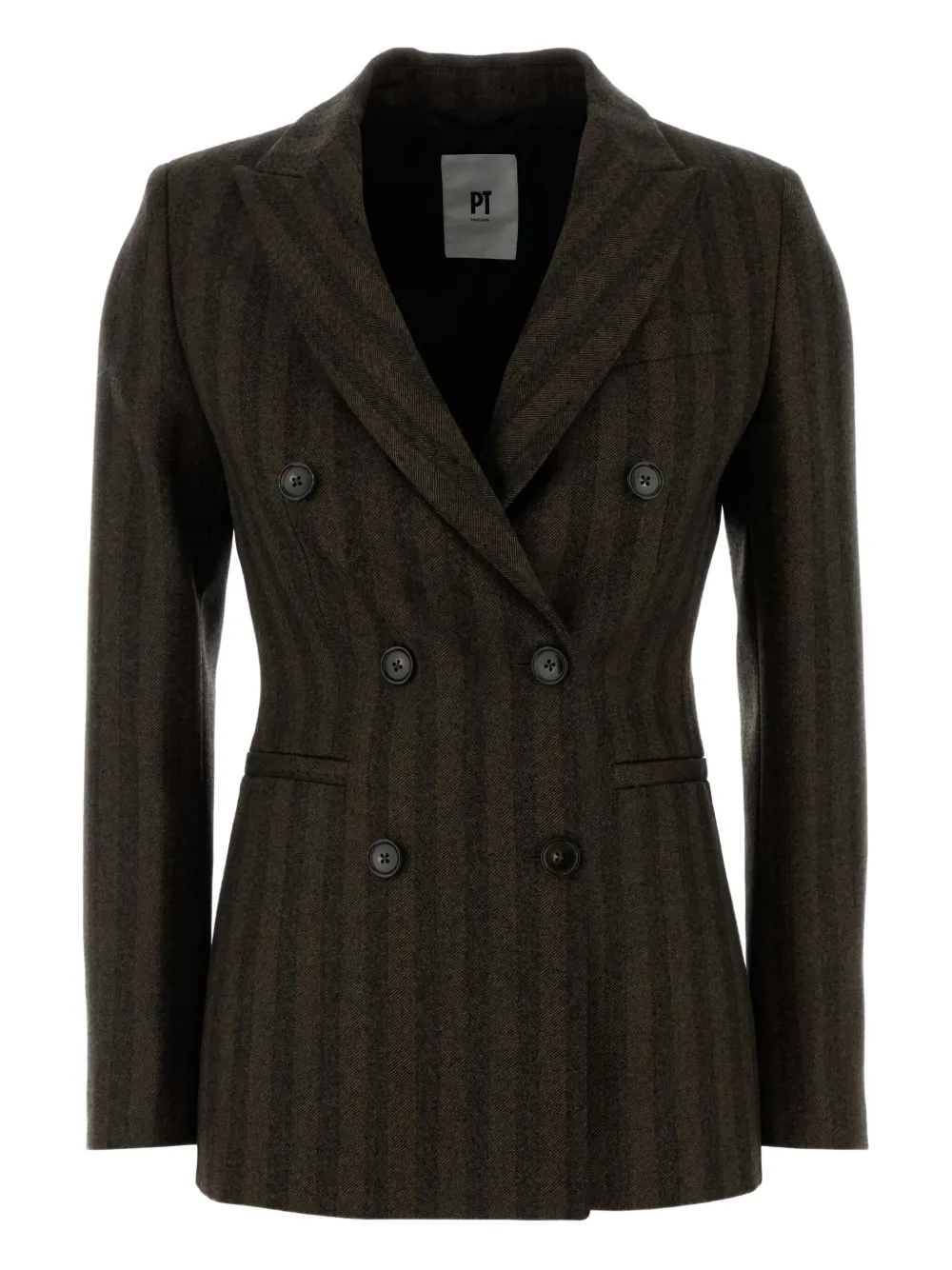 

Пиджак на пуговицах Pt Torino, коричневый