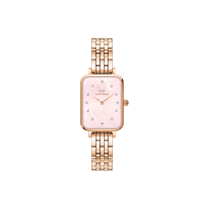

DW/DanielWellington Часы Daniel Wellington QUADRO Collection Wrist Watch Quartz Movement Pink Watch Dial Women's Watch, Pink Watch Dial