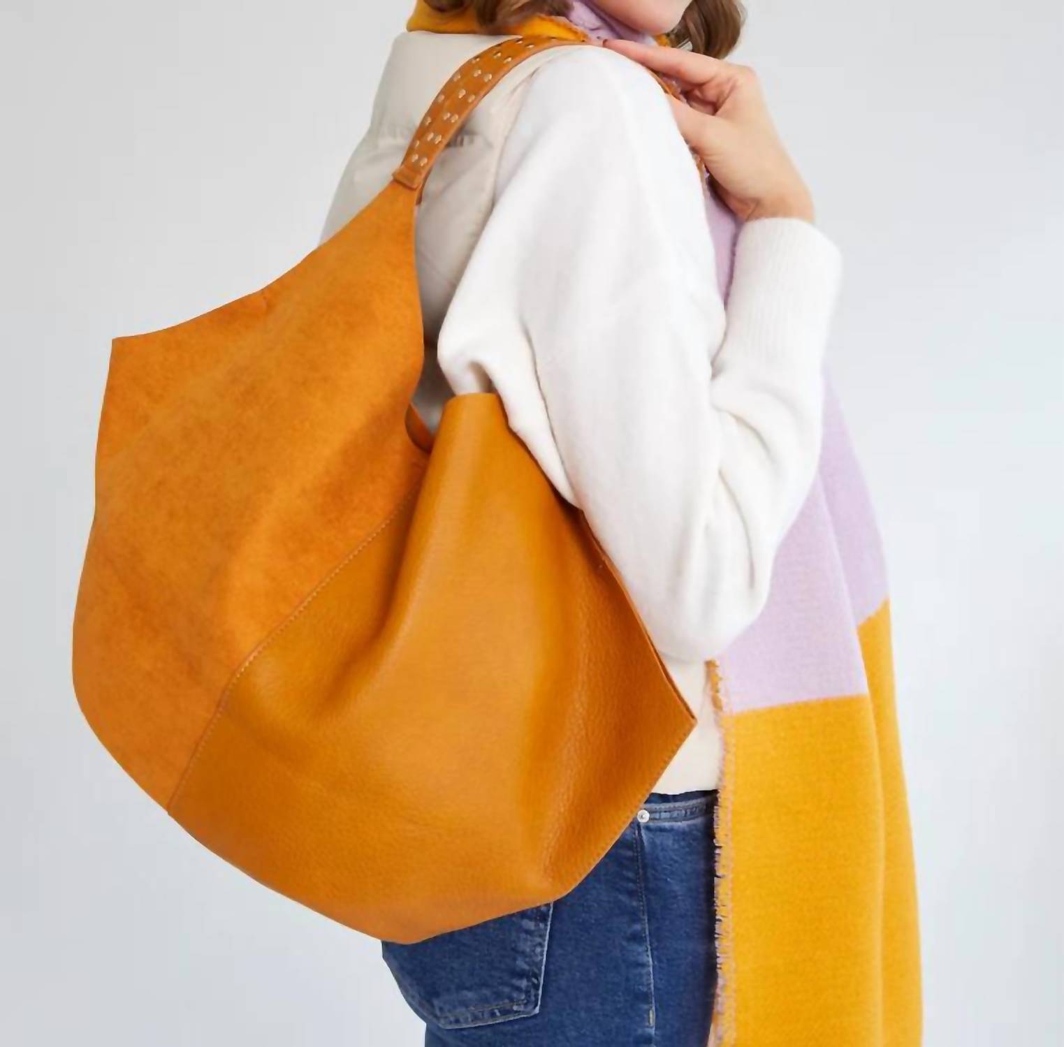 

Сумка-тоут Ryker Studded Tote Vegan цвета меда Shiraleah, Honey