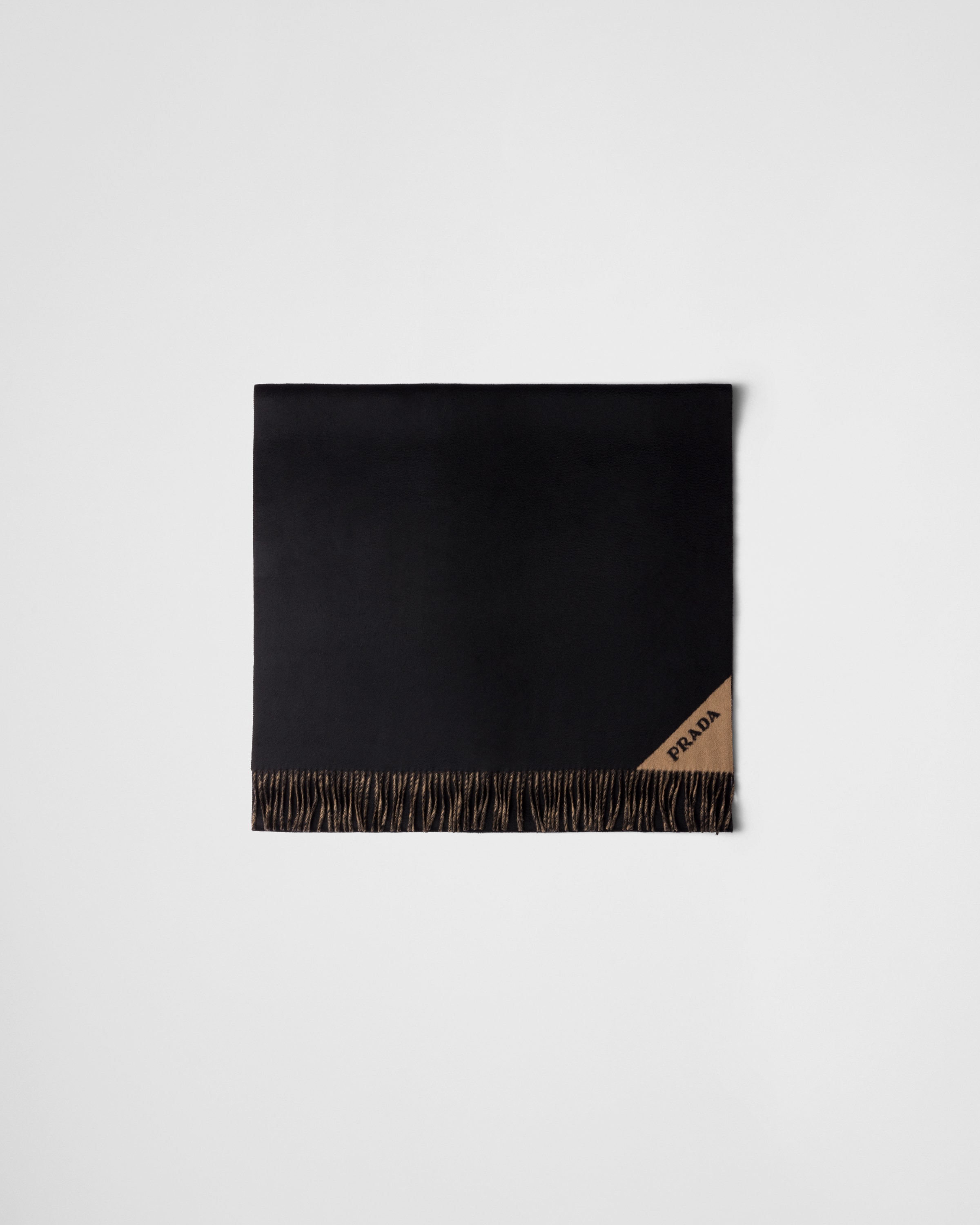 

Двусторонний шарф из кашемира Prada, черный