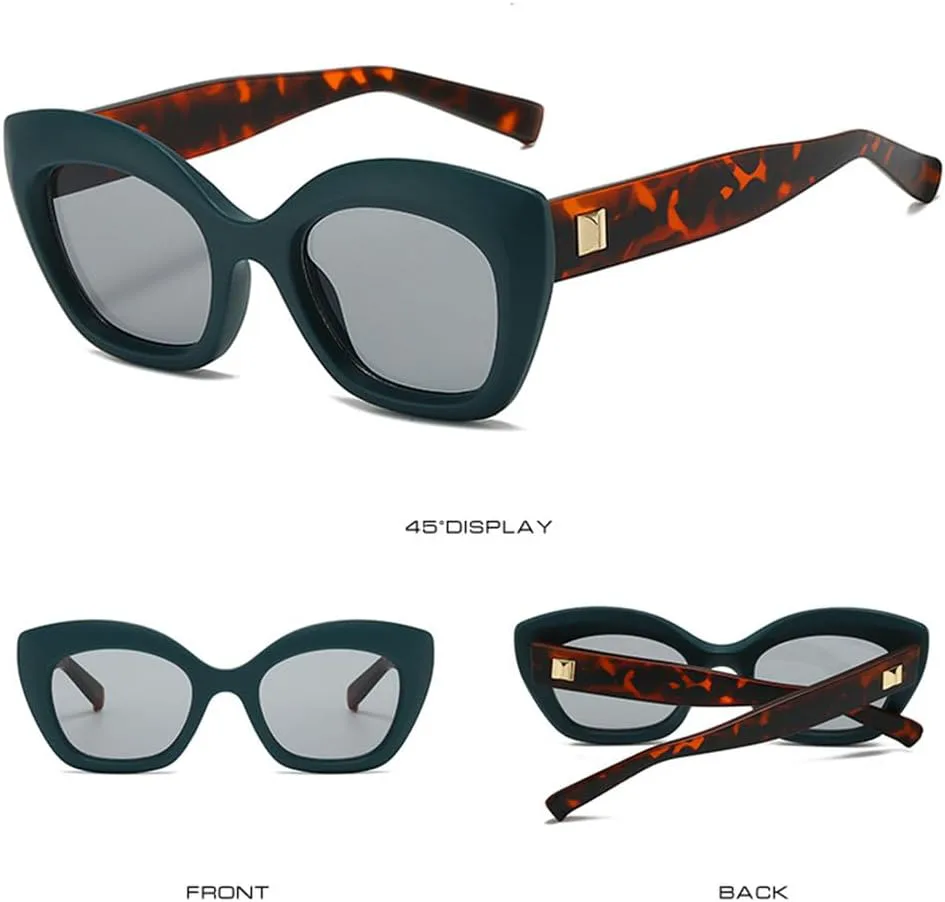 

Солнцезащитные очки UV400 - «Кошачий глаз», желейные, с цветными заклепками и леопардовым принтом, для женщин и мужчин, для бега и активного отдыха UYPTK, White Gray