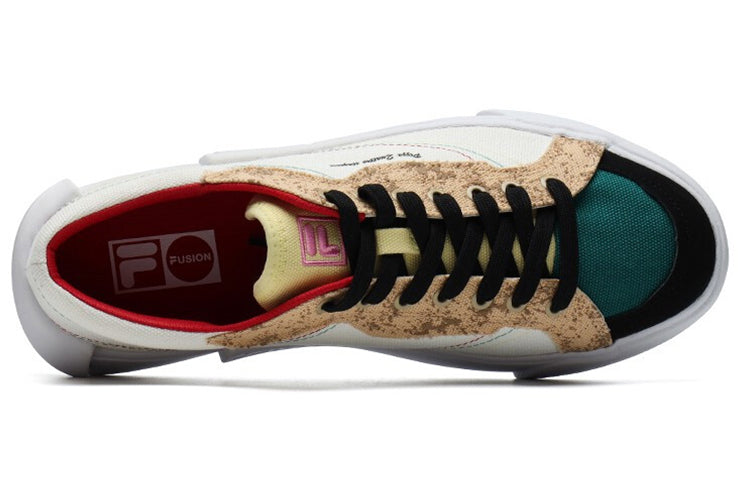 Кеды (WMNS) Fila Fusion Shoes 'Beige Teal White', белый — фото 4