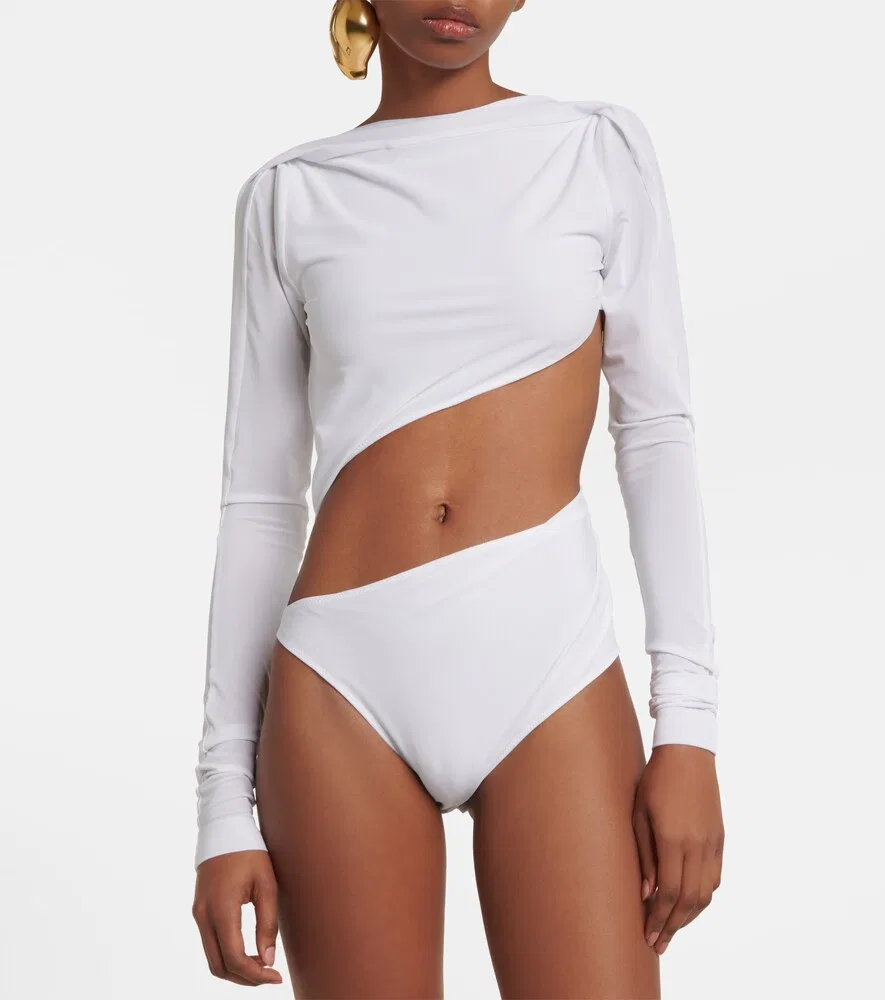 Сетчатый боди Le Body Carozzu Jacquemus, белый — фото 3