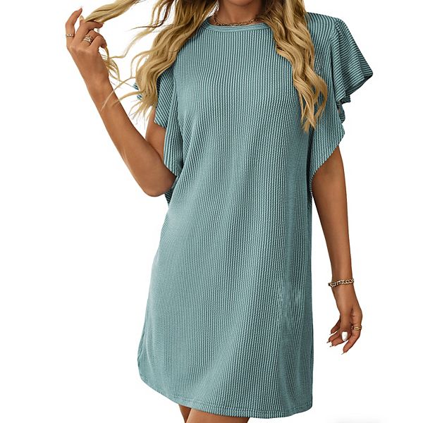 

Женское платье-рубашка с полосками и рюшами, свободный крой, миди Clearflower, Green