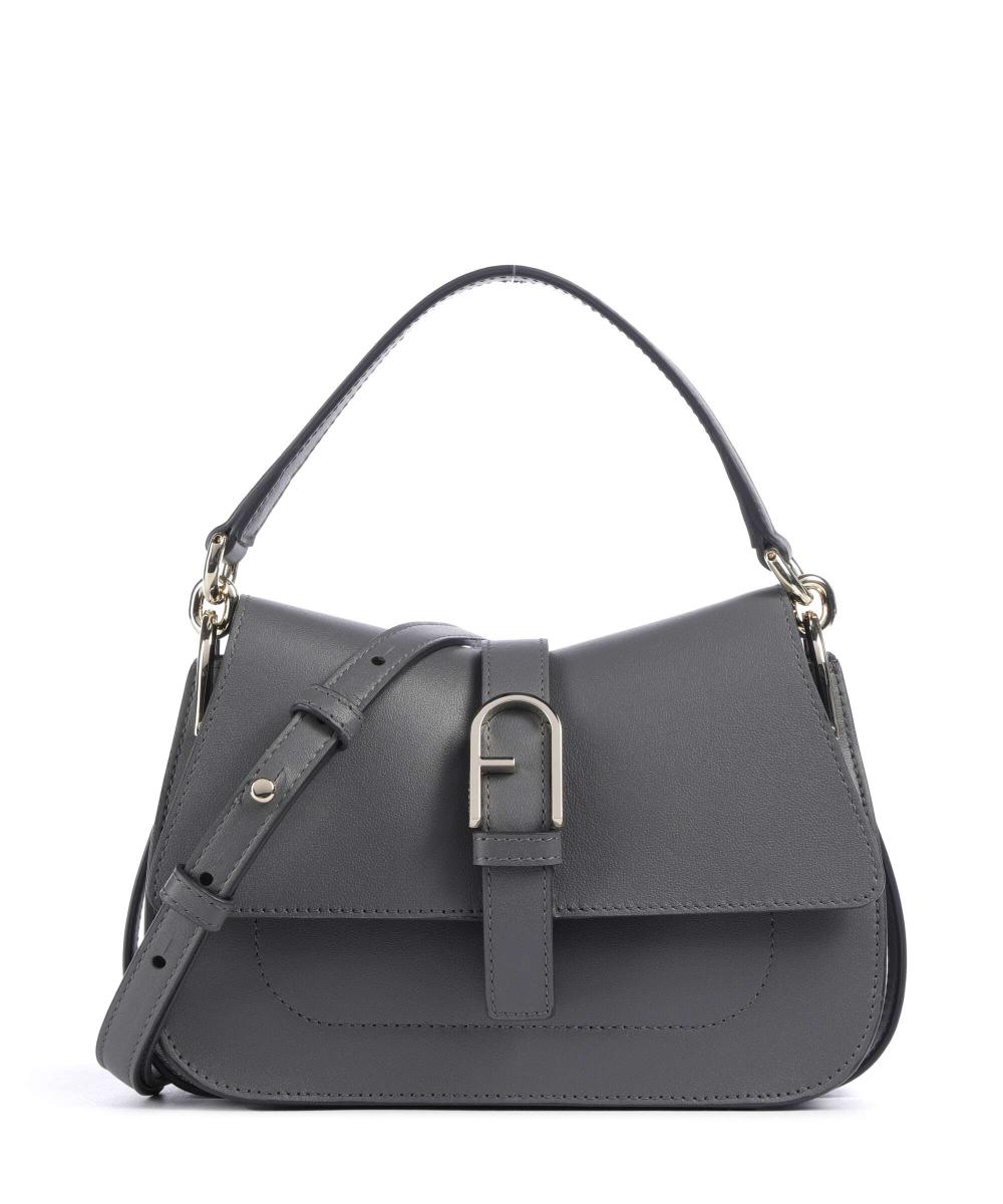 

Мини-Сумочка Flow из мелкозернистой кожи Furla, серый