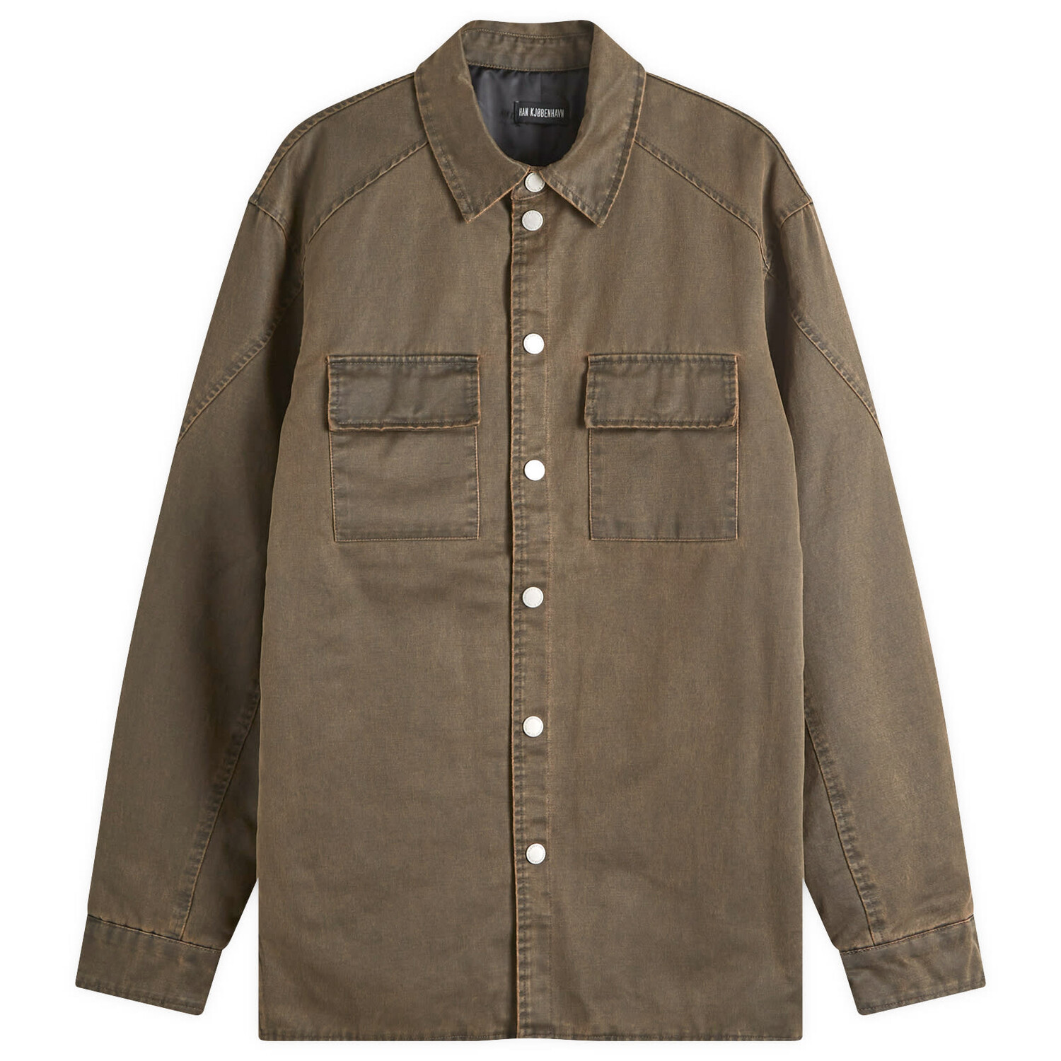 

Рубашка Han Kjobenhavn Washed Overshirt, цвет Dirty Tint