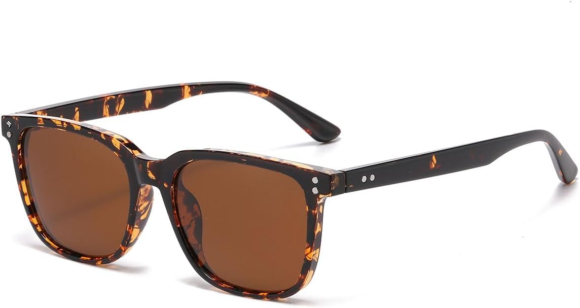 

Поляризованные квадратные солнцезащитные очки NIDOVIX для женщин и мужчин, винтажный стиль, классические квадратные солнцезащитные очки с защитой от УФ-излучения UV400, Tortoise/Brown