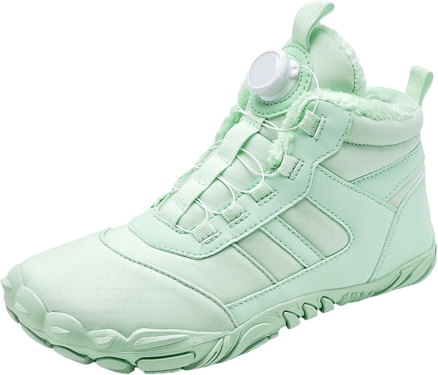 

Водонепроницаемые ботинки с широкой носочной частью, минималистичный дизайн для мужчин и женщин, теплые нескользящие зимние ботинки без шнурков, для городских условий, кемпинга, работы и походов Generic, светло-зеленый