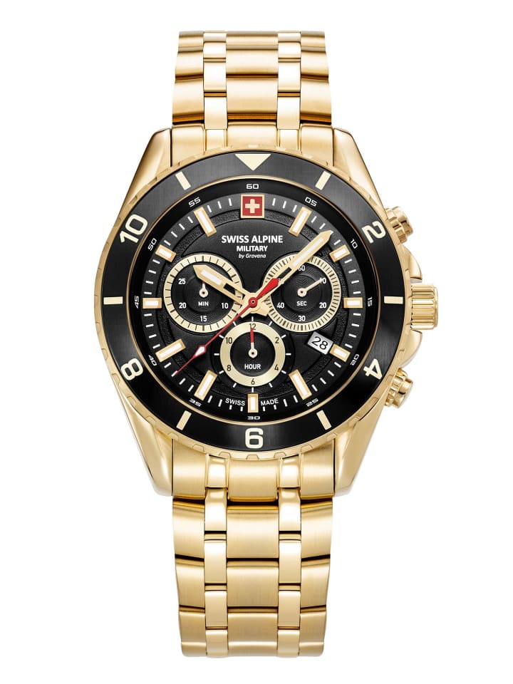 

Swiss Military Кварцевые часы 7034.9117SAM в золотом исполнении