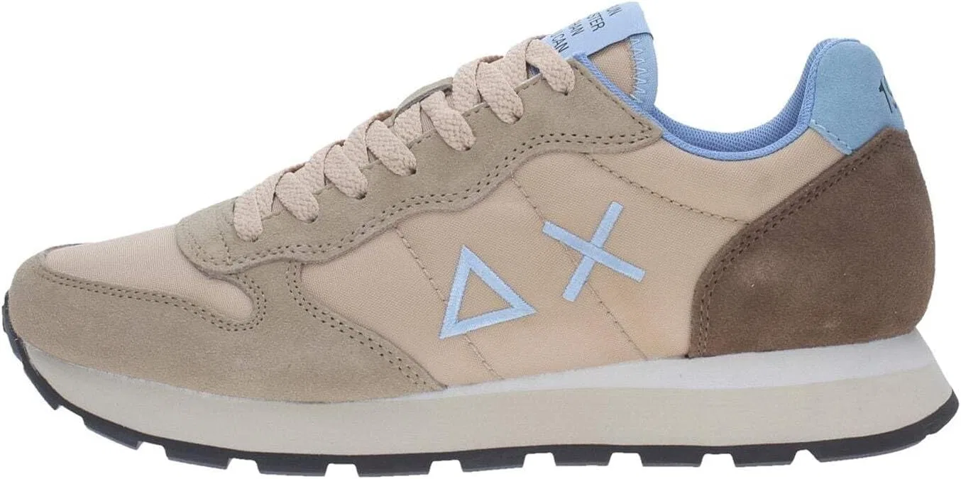 Мужские кроссовки на шнуровке SUN68 Z35108 из ткани/замши, Beige