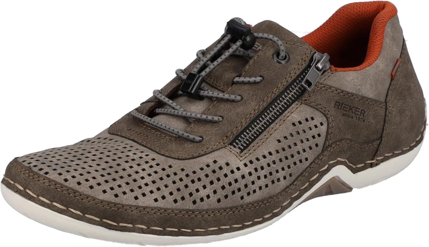Мужские туфли Rieker 07560 на шнуровке, Gray
