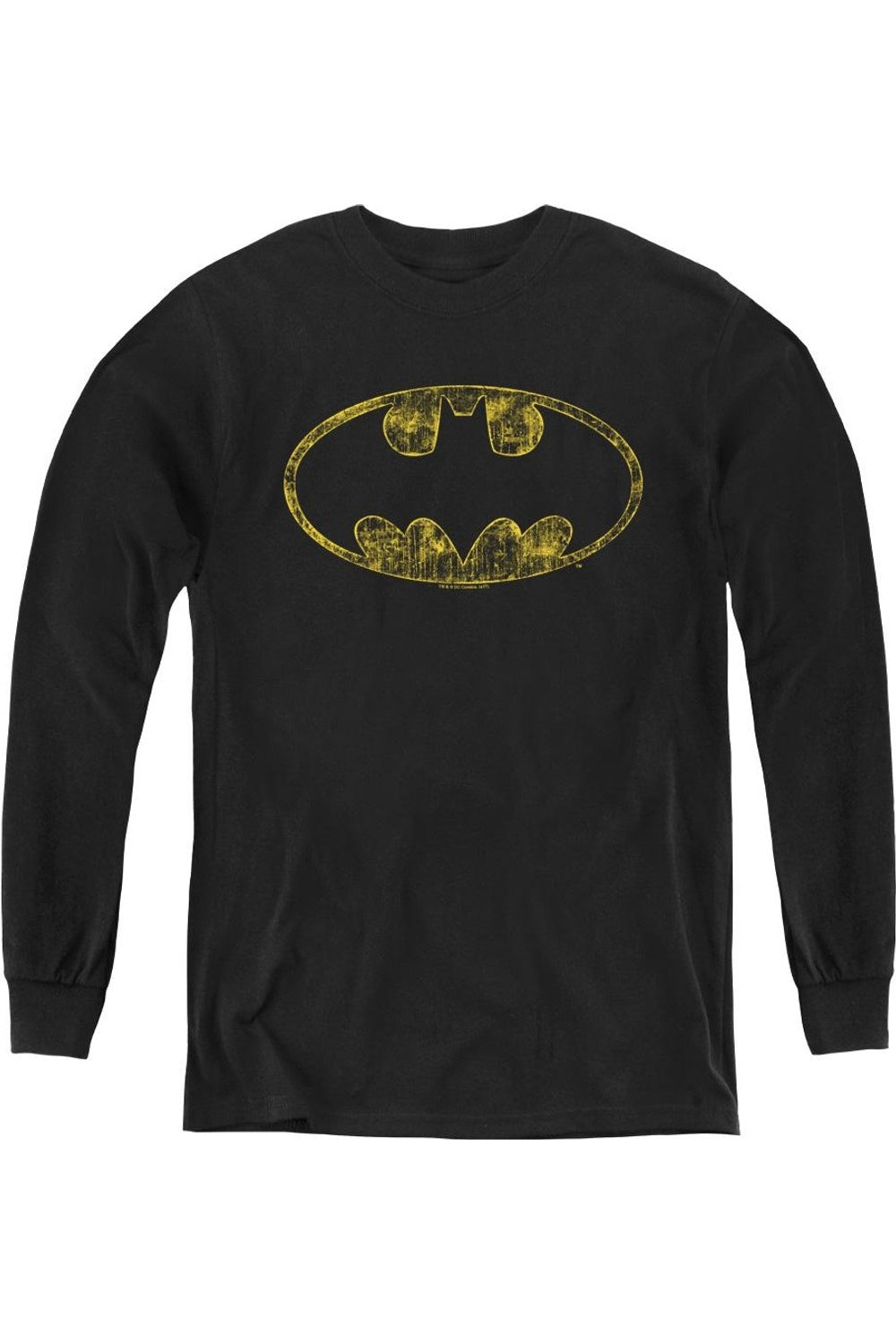 

Футболка с рваным логотипом Batman для подростков с длинным рукавом Gildan, черный