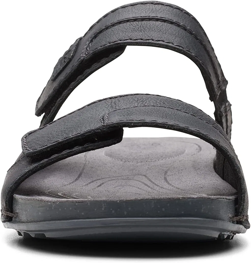 Мужские сандалии Clarks Crestview Easy Flat, Black (Black Leather) — фото 3