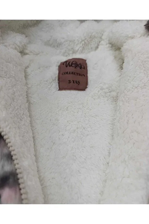 Детское пальто для девочек с принтом Leopard Printed Wellsoft Inner Lined Welkin, Leopard Pink — фото 3