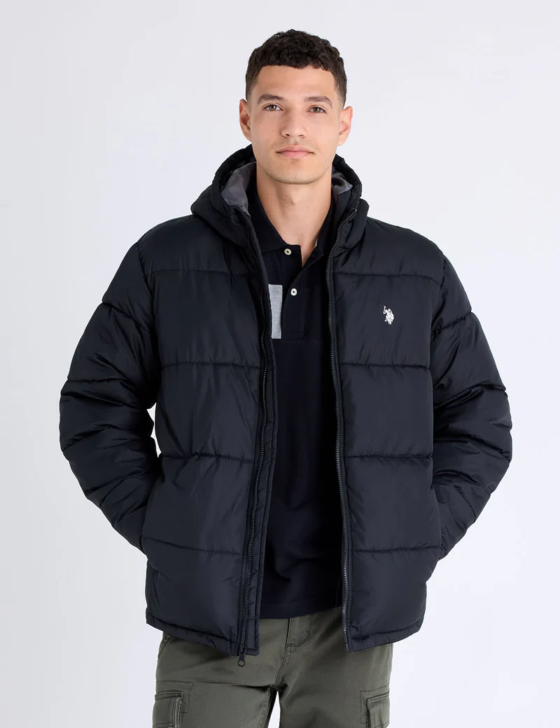 

Куртка U.S. Polo Assn Solid Quilted Channel Puffer, черный