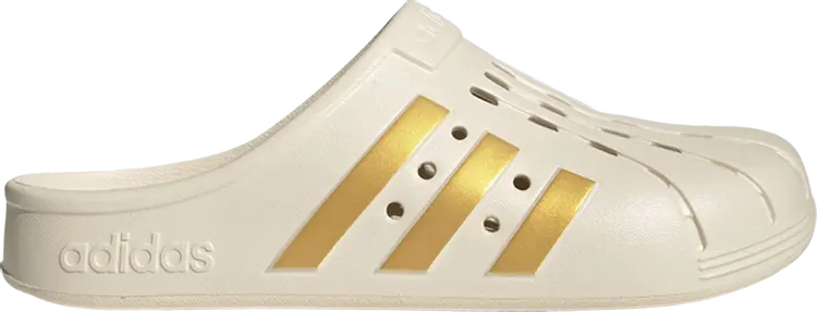 

Кроссовки Adidas Adilette Clog 'Wonder White Gold Metallic', кремовый, Бежевый, Кроссовки Adidas Adilette Clog 'Wonder White Gold Metallic', кремовый