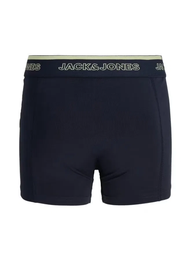 Трусы-боксеры хлопковые комплект из 3 штук Jack & Jones Junior, голубой — фото 3