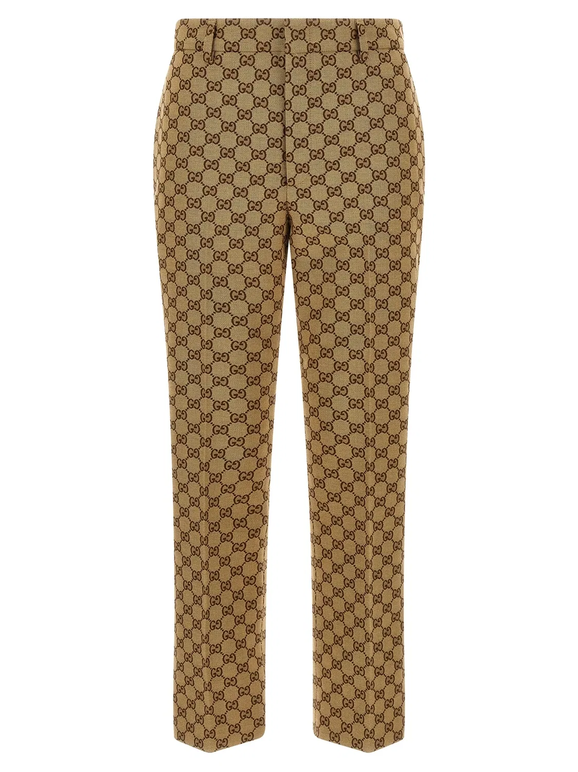 Брюки из ткани GG Gucci, бежевый