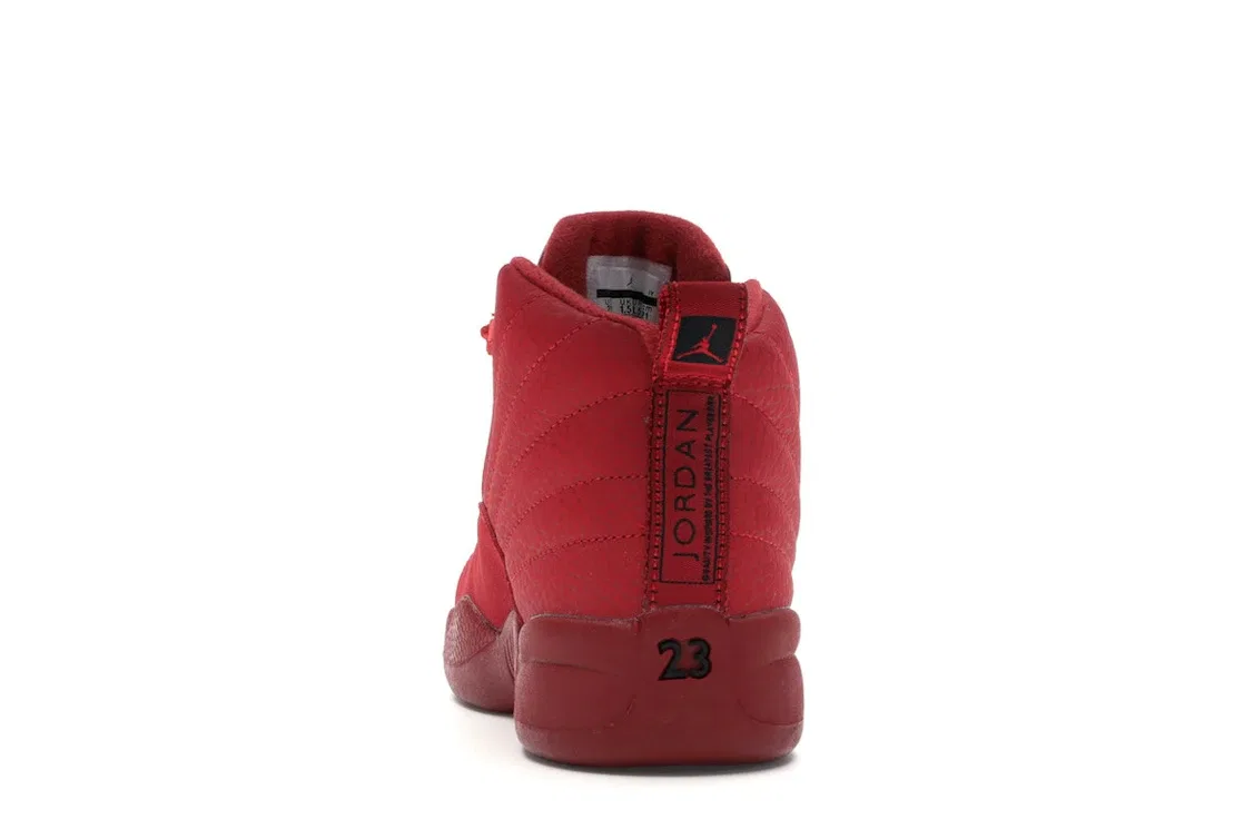 Детские кроссовки с высоким верхом Jordan 12 Retro Jordan, Gym Red/Black-Gym Red — фото 4