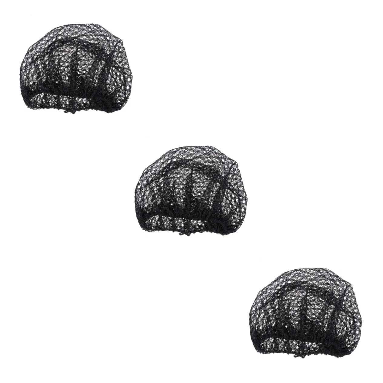 Шапочка для душа Mesh Hair Net, FRCOLOR, 3 Pack, Black