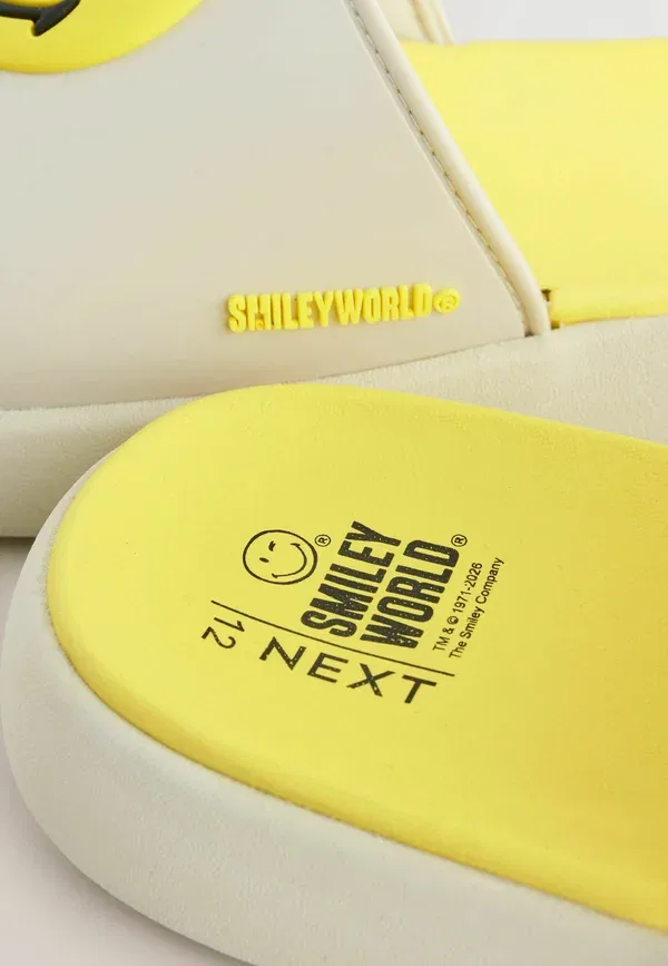 Сланцы Smiley World Next, bone white, белый — фото 4