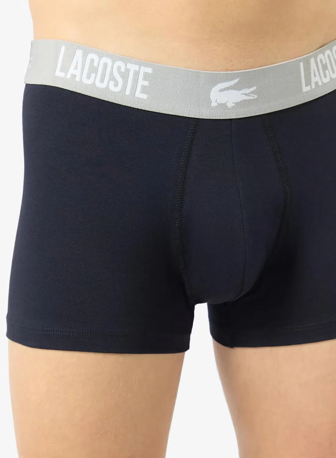 Трусы-боксеры с логотипом на поясе, комплект 5 шт, Lacoste, синий — фото 4