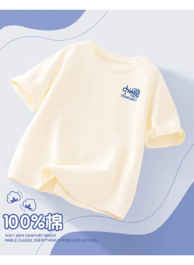 Футболка с коротким рукавом свободная летняя для мальчиков Jeanswest, белый
