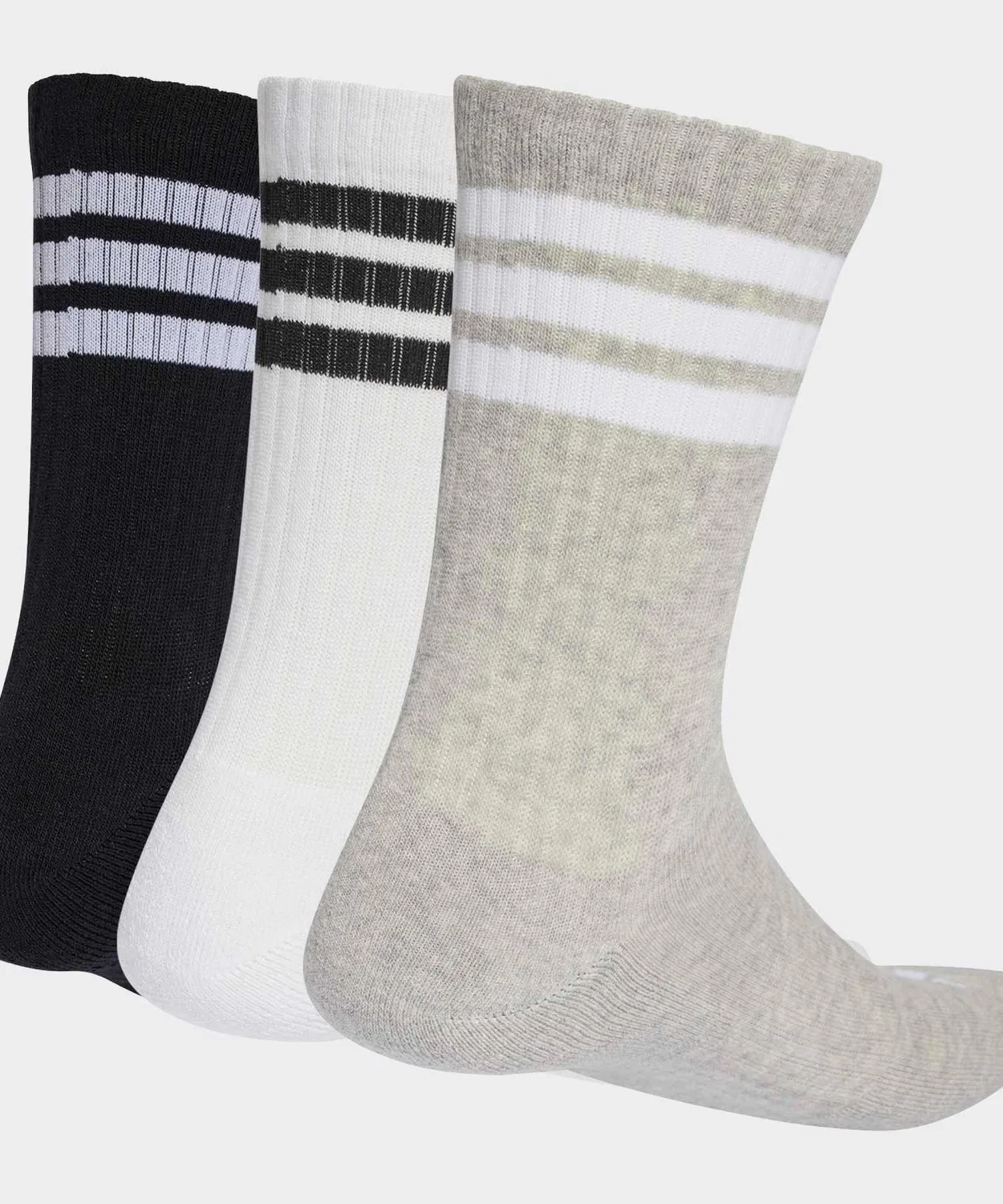 Мужские/Женские носки-крю с принтом, комплект из 3 пар Adidas, Gray — фото 2