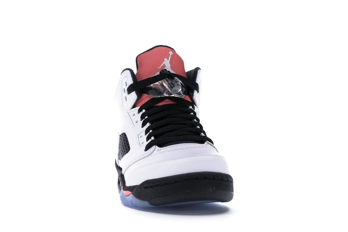 Детские кроссовки для мальчиков с кроссовками Jordan 5 Retro Jordan, White White Sunblush Black — фото 2