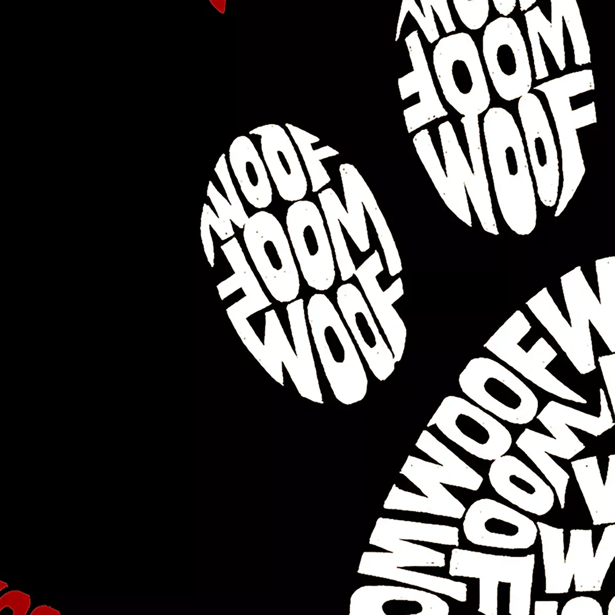 Детская худи с принтом Paw Heart LA Pop Art, Black — фото 3