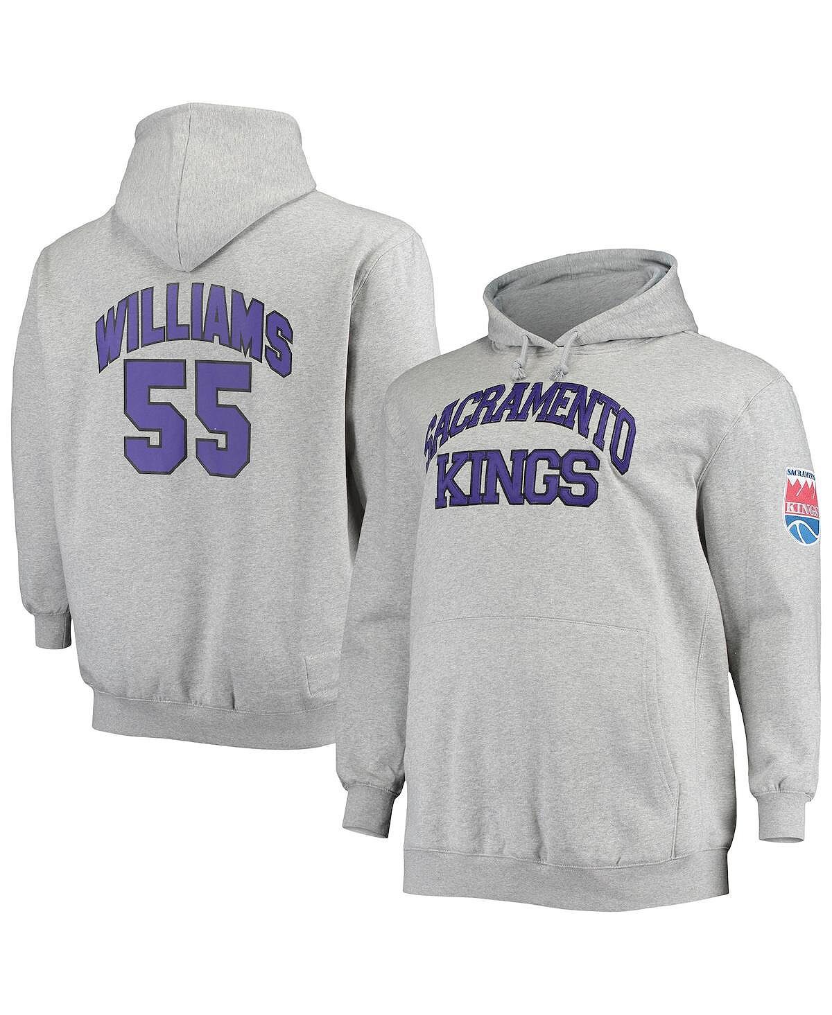 

Мужская толстовка с капюшоном jason williams heather grey sacramento kings big and tall с именем и номером Mitchell & Ness, мульти