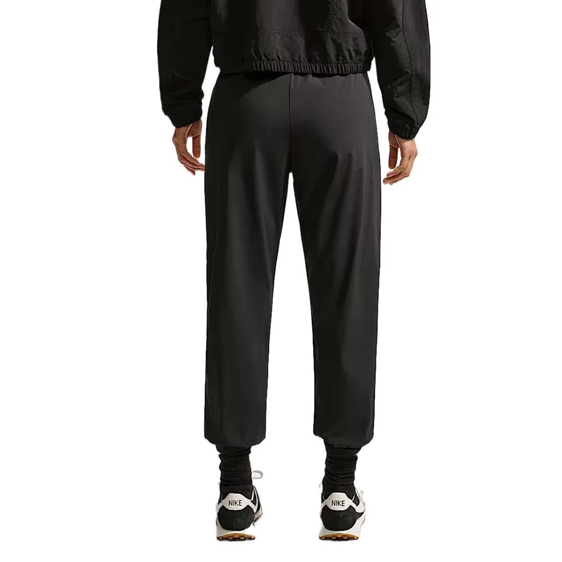 Женские спортивные трикотажные штаны с манжетами Black/Sail White Nike — фото 3
