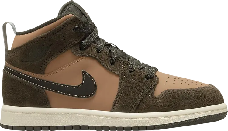 

Кроссовки Air Jordan 1 Mid SE PS Earth Tone, коричневый