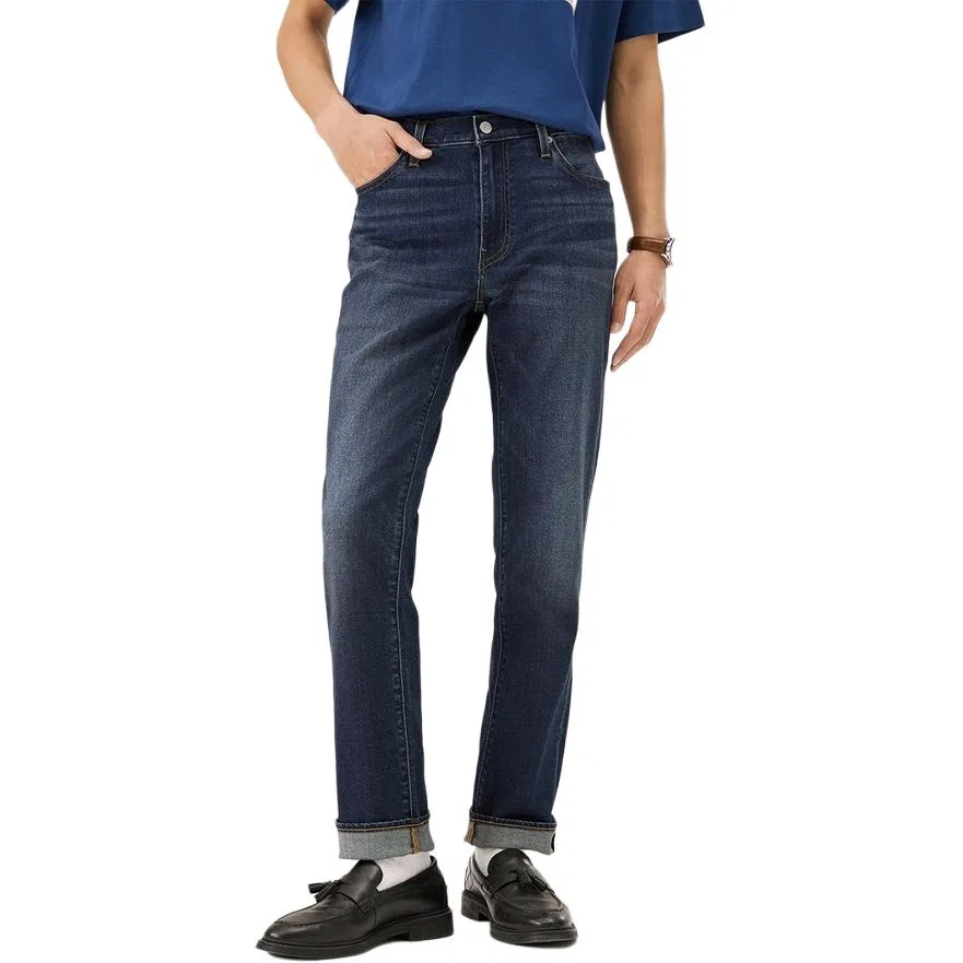 Джинсы Ice Cool Series мужские темно-синие moderate straight fit Levis, Dark Blue — фото 4