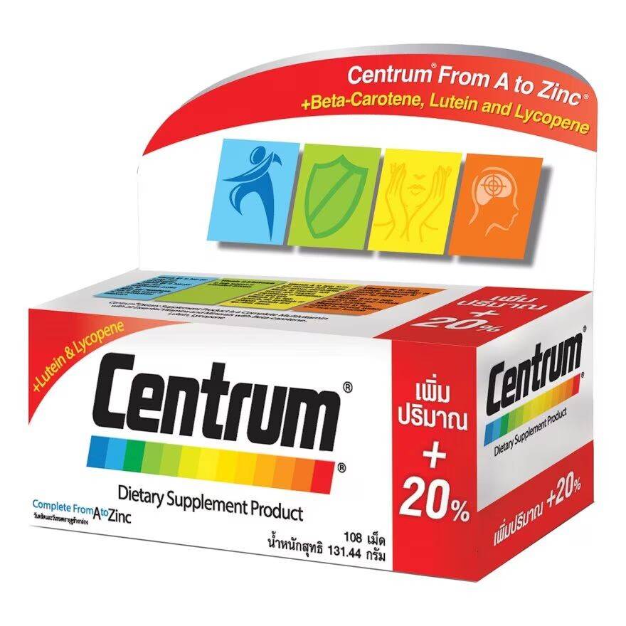 

Centrum Добавка Витамины и минералы 22 типа 108 таблеток, Film coated tablet in brown color