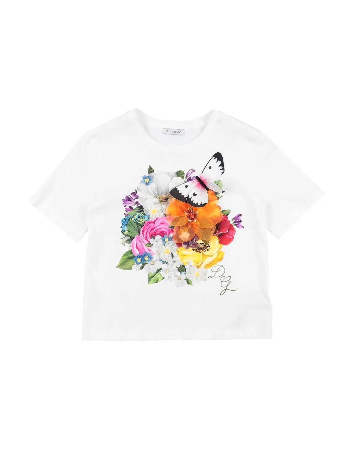 Детская футболка с принтом Dolce&Gabbana, белый
