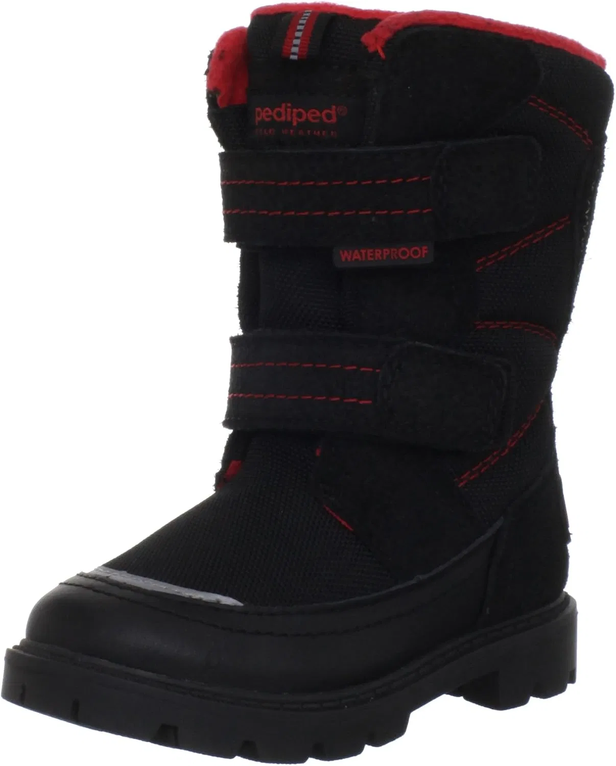 Детские зимние ботинки Cruz Snow для девочек pediped, Black/Red