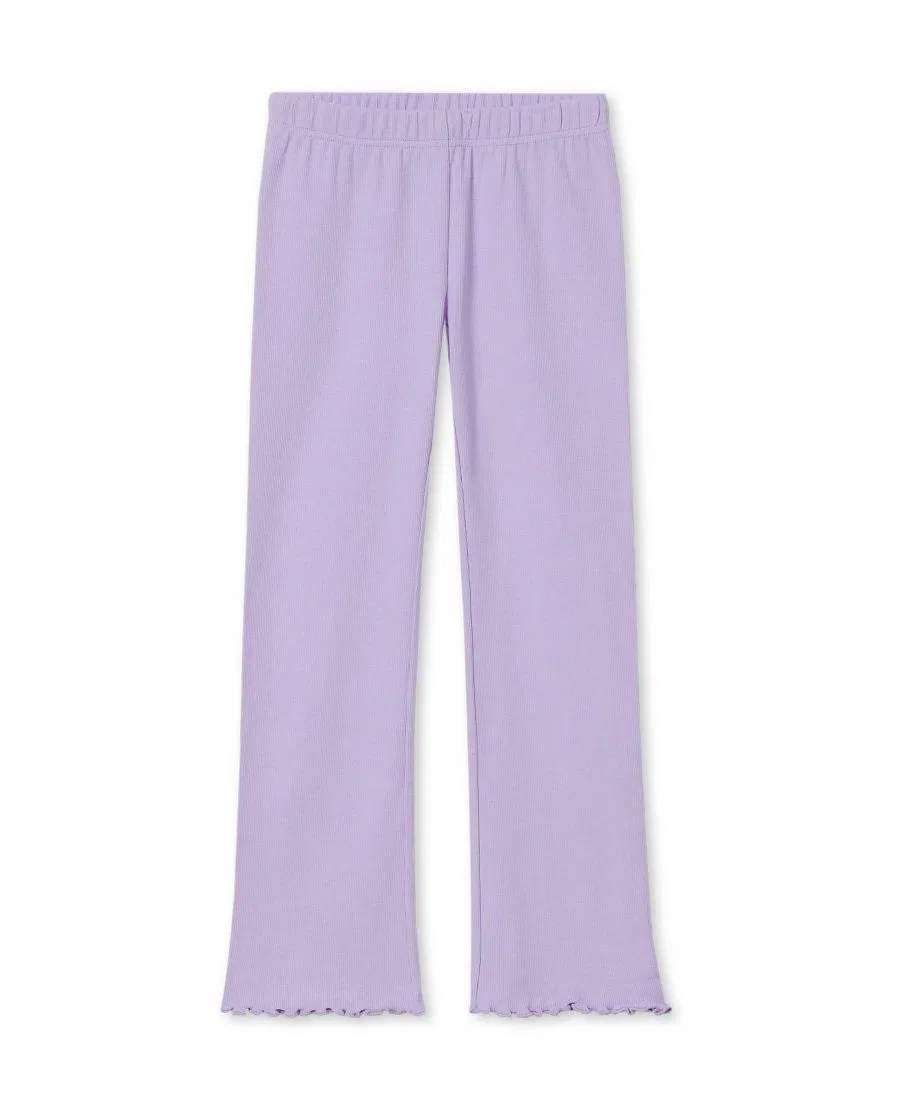 Леггинсы с расклешенным низом, с рюшей по низу, на резинке Lands' End, Lilac Breeze