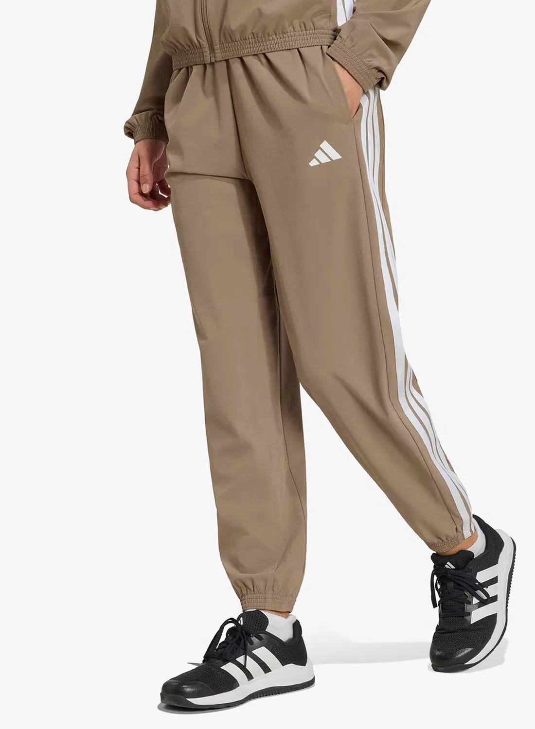 Брюки спортивные с лампасами 3-Stripes Adidas, хаки