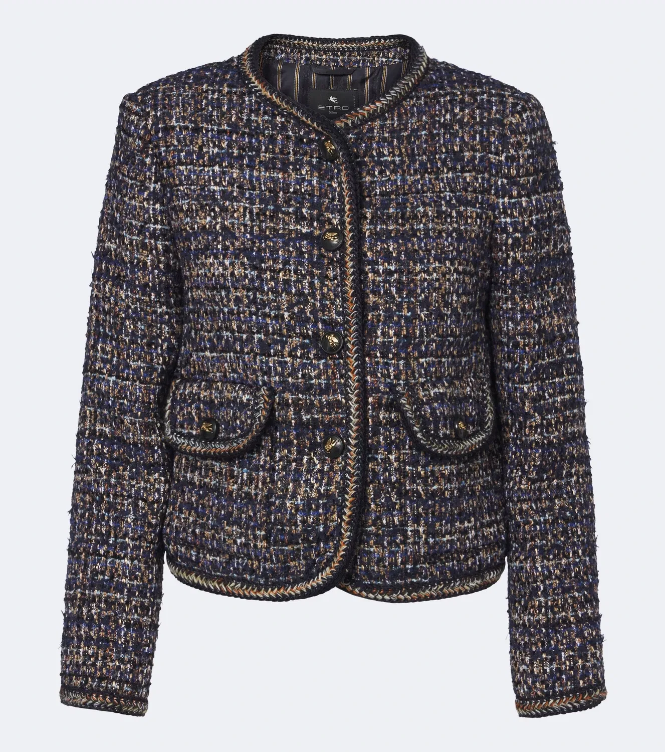 Твидовый жакет Etro, синий