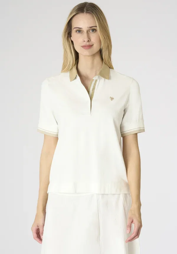 Поло с контрастными деталями U.S. Polo Assn., белый