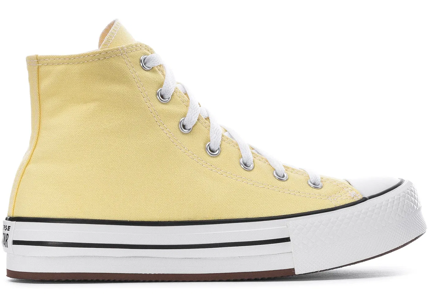 Детские кеды с завышенной подошвой Converse Chuck Taylor All Star Eva Lift Hi, Soft Sunshine/White/Black