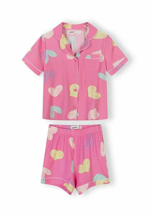 Пижамный комплект из 2 предметов с принтом, модель 2 pack set short sleeve, Minoti, Pink, Lilac, розовый/сиреневый — фото 4