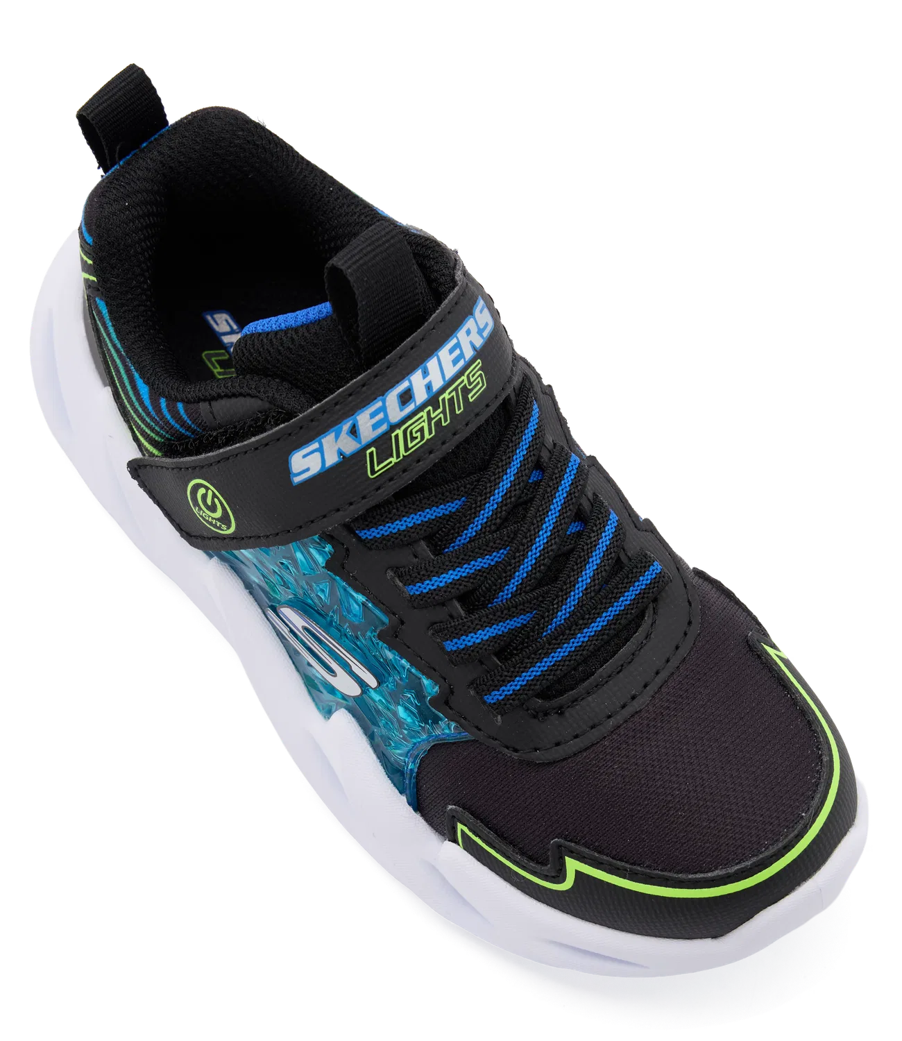 Детские кроссовки со световой подсветкой Skechers Shark Bots, черный — фото 2